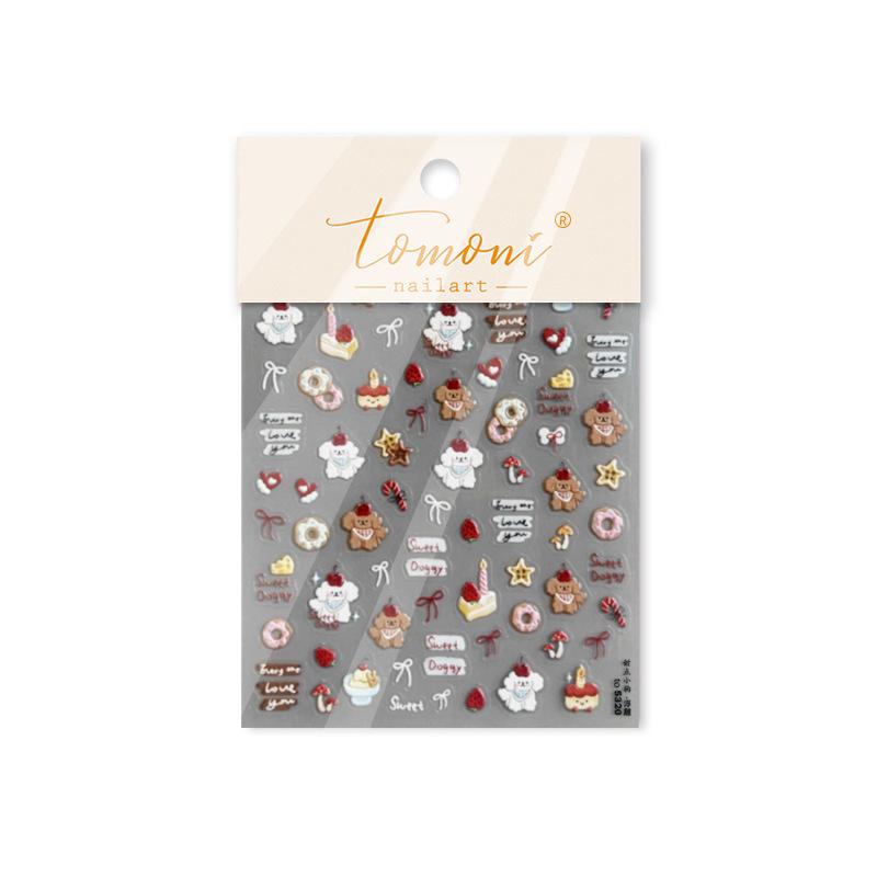 

Tomoni 3D Cute Children s Nail Stickers - Dessert & Puppy Jewelry Designs