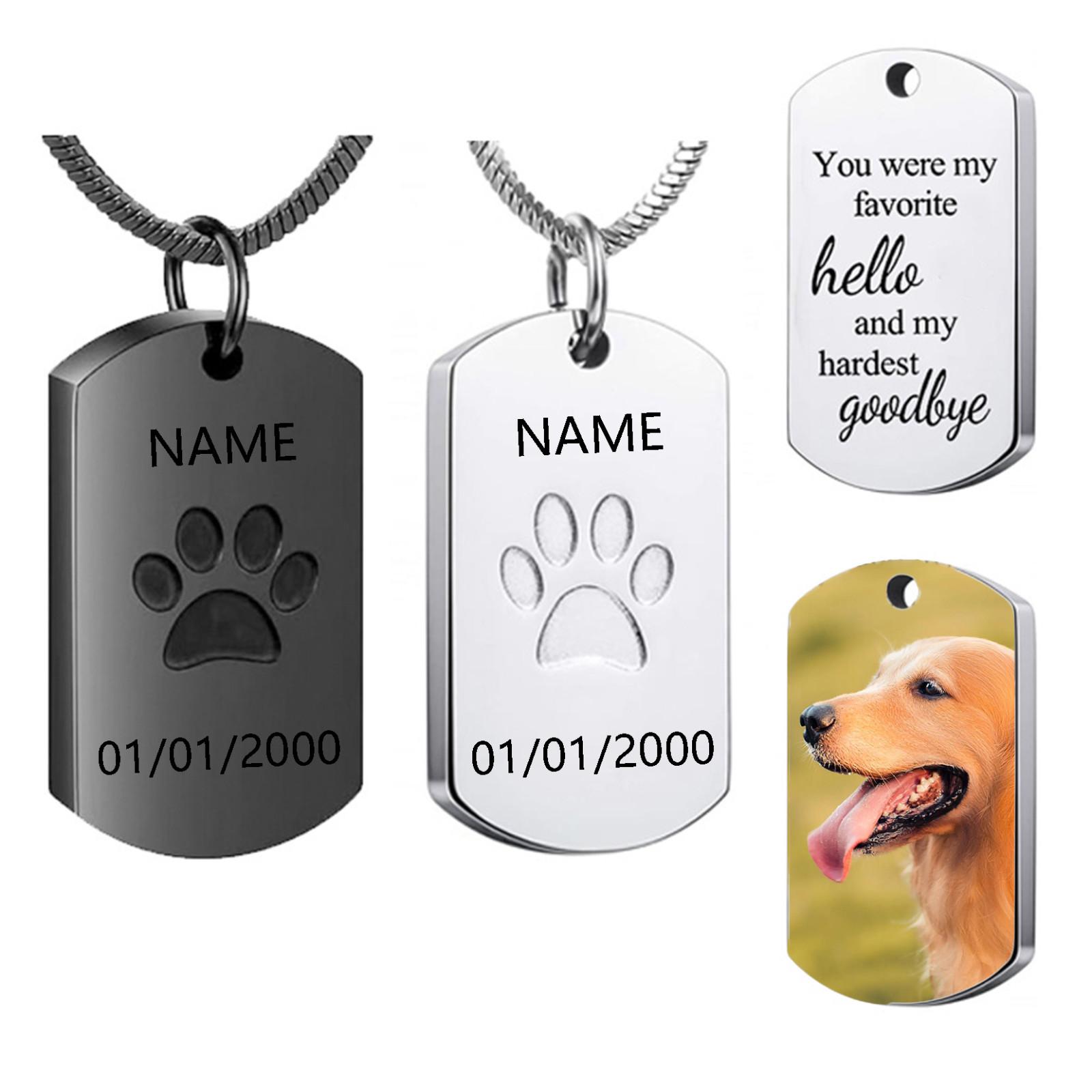 

Carved Custom Personalized Pet Ashes Necklace, Perfume Necklace One Size чорний