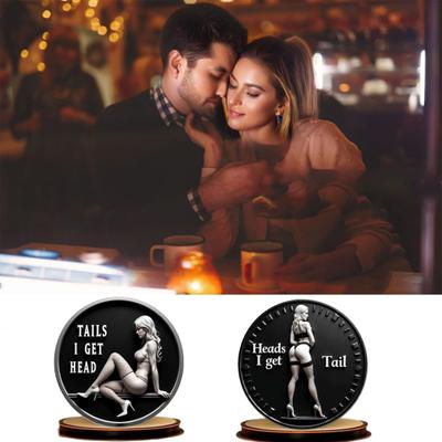 Adult Challenge Coin Cheeky Decision Coin Couple Challenge Token Double Side Lucky