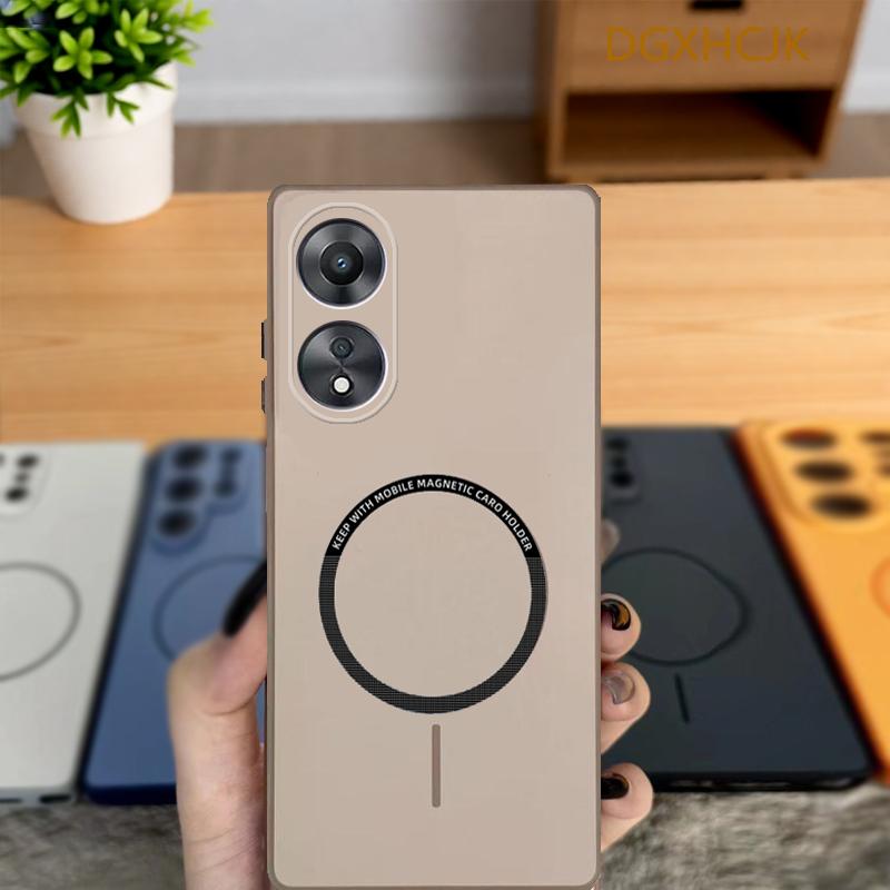 For OPPO A58 4G Case Oppo A78 Phone Case OPPO A58 Cover Oppo A58x A58 A78 5G Shookproof Color magnetic hard Silicone back cover