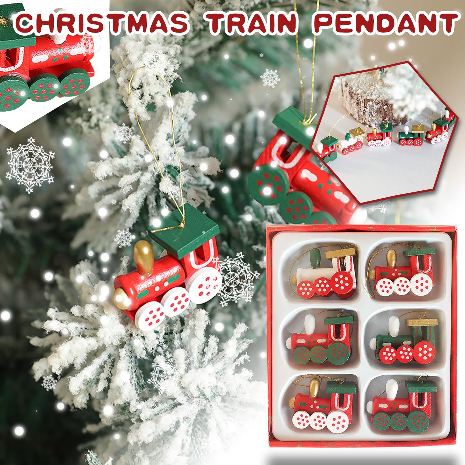 

Рождественские украшения, милый маленький поезд, набор, кулон, украшение, подарок