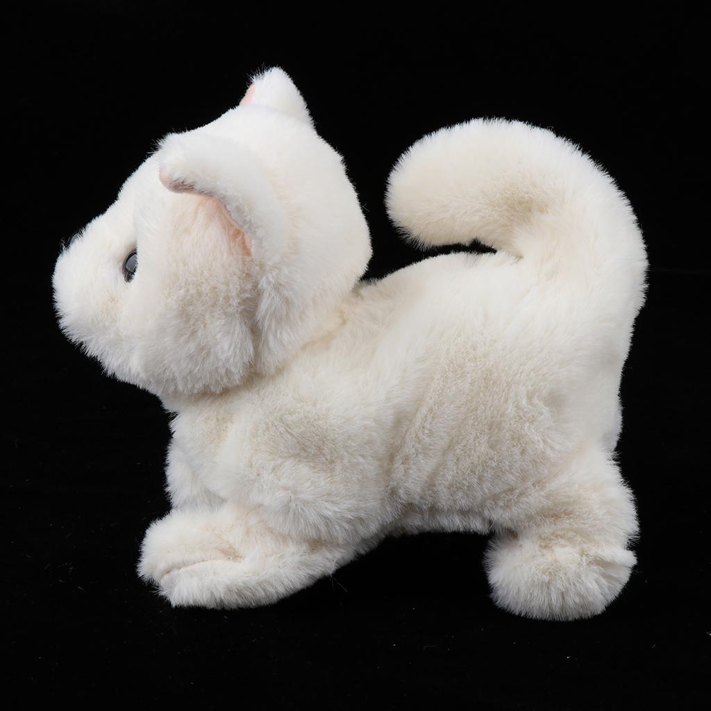 Buy Electronic Plush Dog Toys Stuffed Walking & Barking Puppy Toy White