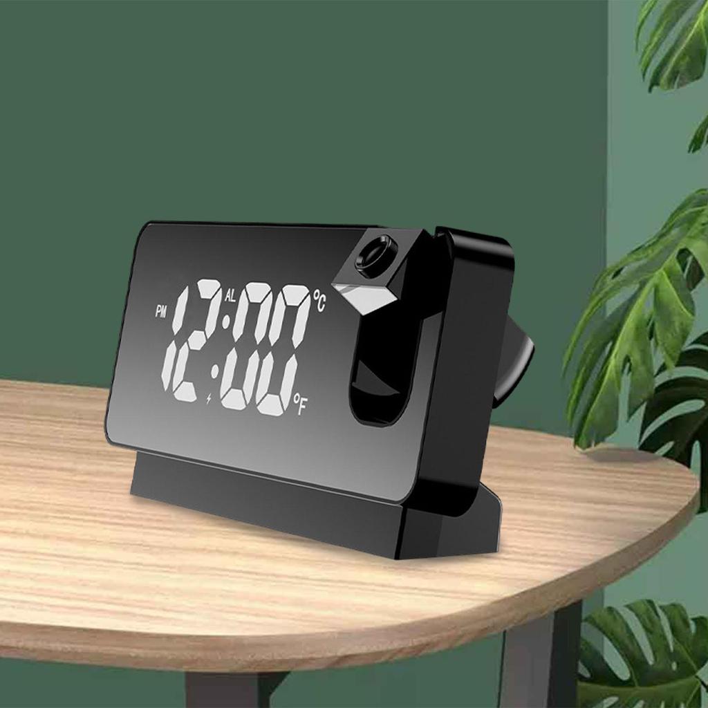 LED Projector Alarm Clock Loud Alarms Wall Ceiling USB Quiet for Students