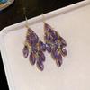 Silver Needle Heart Zircon Rhinestone Earrings - High-End Fashion Design