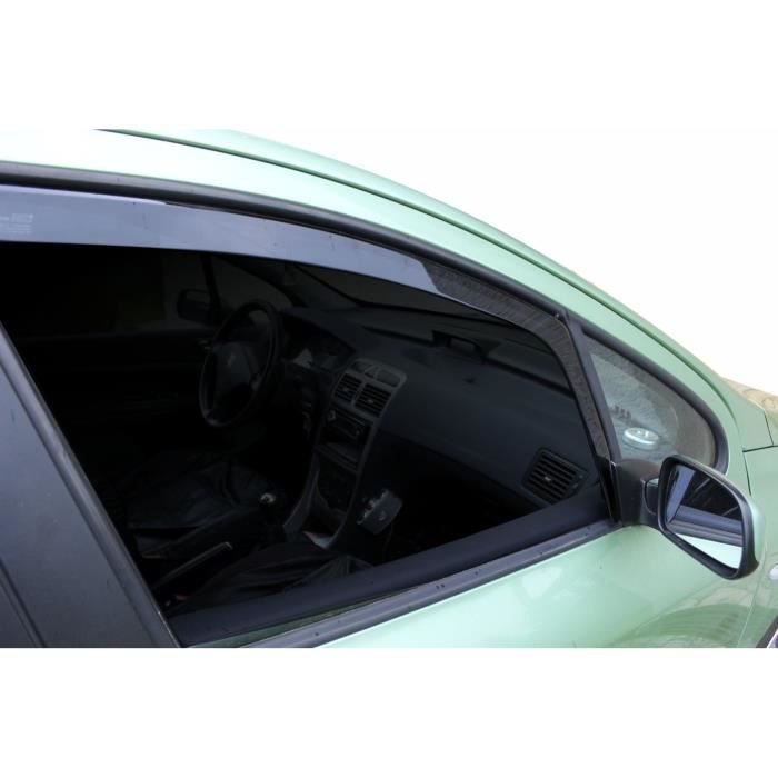 Déflecteurs d'air - J&J AUTOMOTIVE - Peugeot 307 - Fumé - Acrylique renforcé - Installation facile