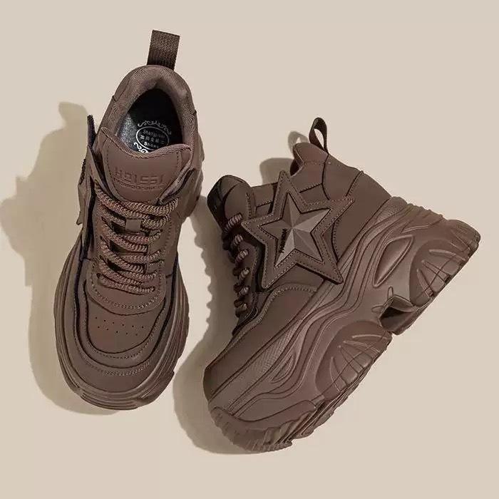 Retro Dad Shoes 2026 Nové Podzimní Silná Podrážka Ležérní Módní Zvyšující Výšku Dámské Boty