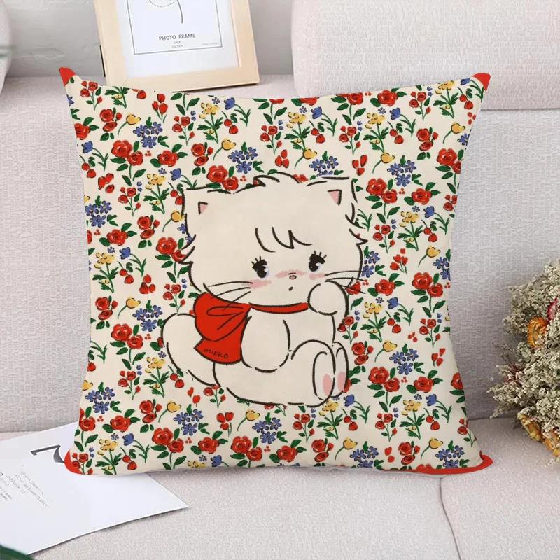 Decorative Cushions for Sofa Mikko Illustrations Cushion Covers Couple Pillow Pillowcases  Car Decoration Fall Decor Cover