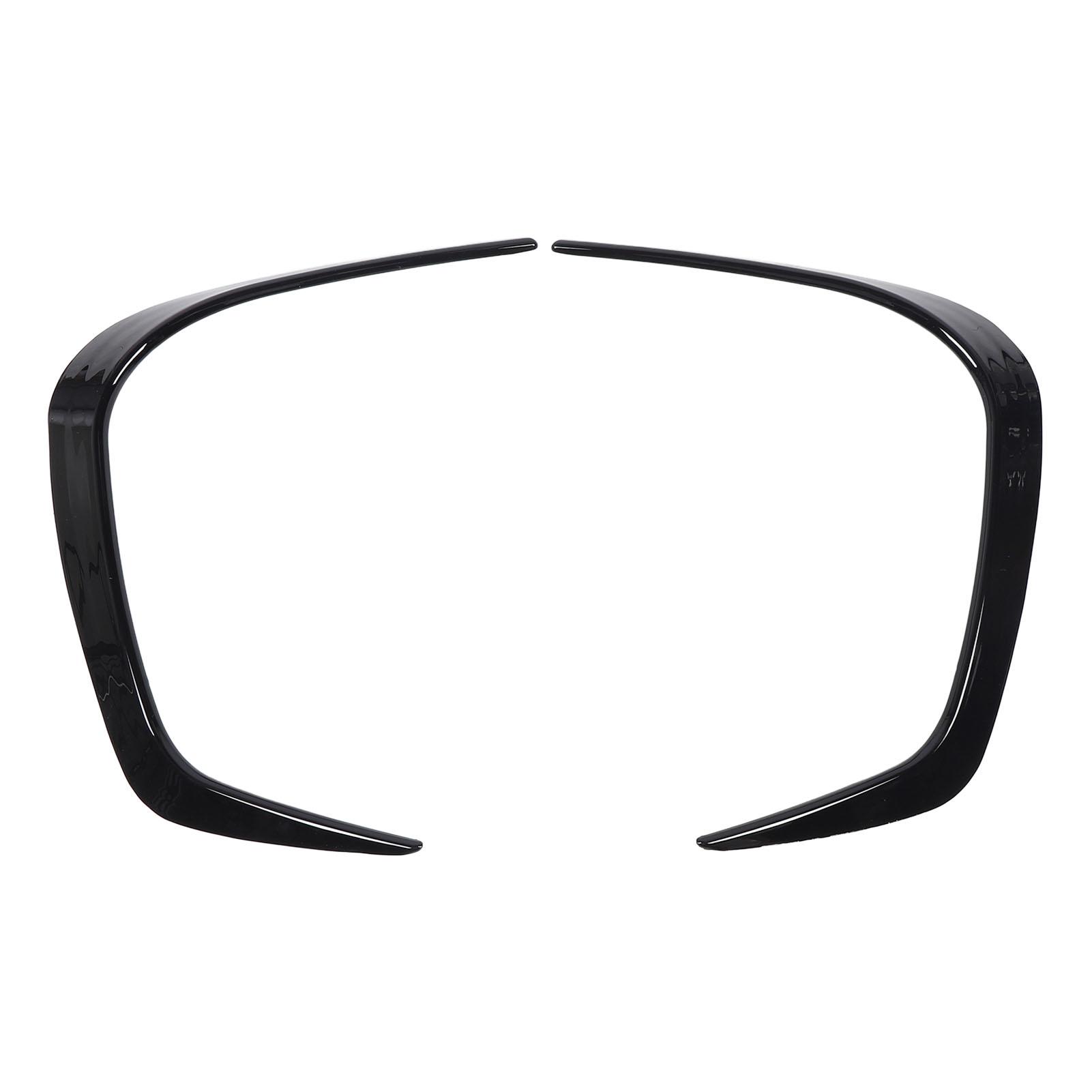 Front Bumper Fog Light Spoiler Enhanced Aerodynamic Front Bumper Fog Lamp Splitter Air Vent Trim Replacement for 2 Glossy Black