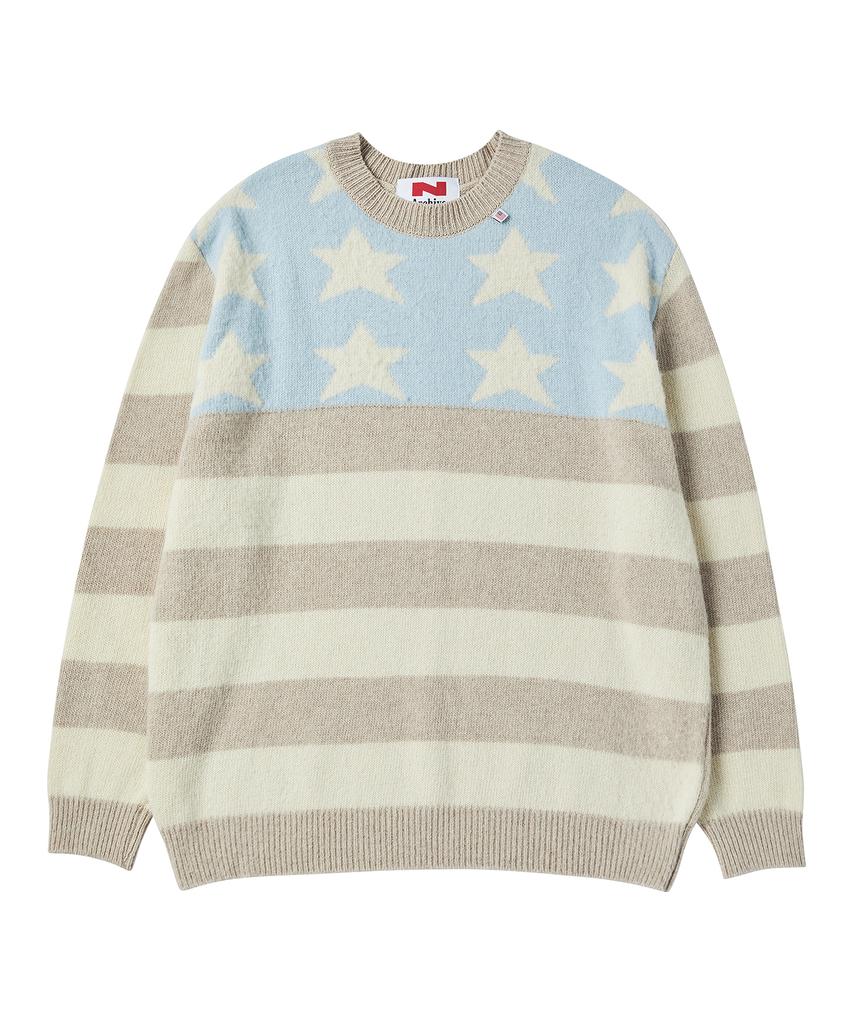 BEYOND CLOSET [Collection Line] New Kids Merino Wool Brushed Knit Sky Blue