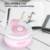 500ml Silicone Collapsible Coffee Cup Portable Teacup Water Cups Mug for Indoor Outdoor Pink