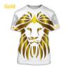 The King Lion 3D Summer Fashion Casual Men's Cool Animal Short-sleeved Harajuku Hip-hop T-shirt