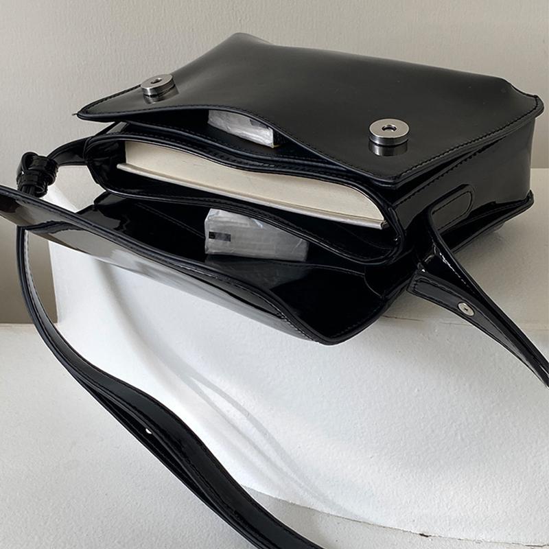 Retro Patent Leather  New Women's Underarm Bag Fashion Small Square Shoulder Messenger Bags Casual All-match Handbags
