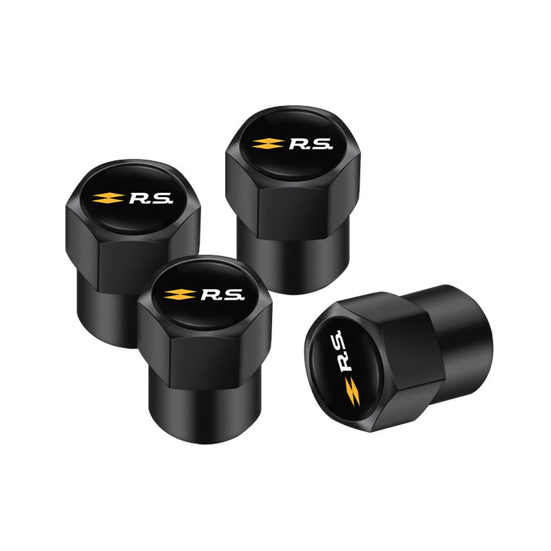 4Pcs Car Wheel Tire Valve Stem Cover Dustproof Cap For Renault Clio Sandero Captur Megane R5 4 E-tech Scenic Austral Rafale QM6 R888