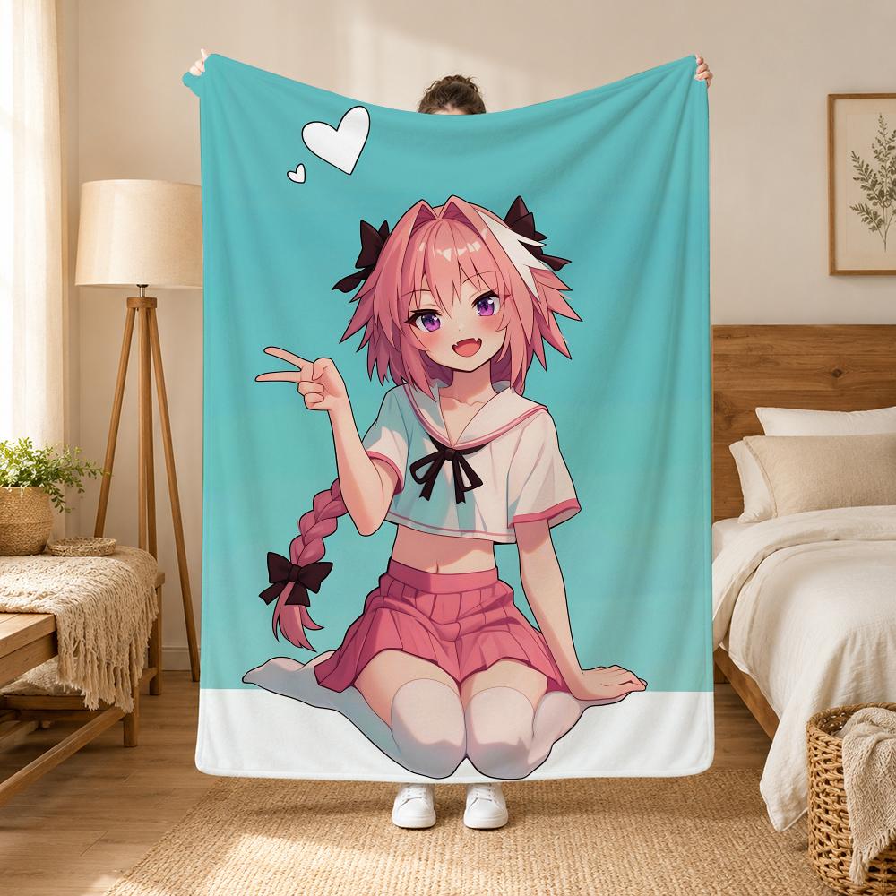 Fate Apocrypha Anime Throw 240G Flannel Blanket, Suitable For Sofas, Beds, Offices,  Exquisite Gift Blankets