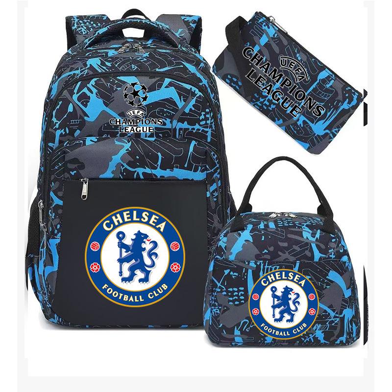 3-teiliges Schulrucksack-Set für Schüler Große Kapazität Oxford-Stoff Schultasche mit Schultergurt und Federmäppchen