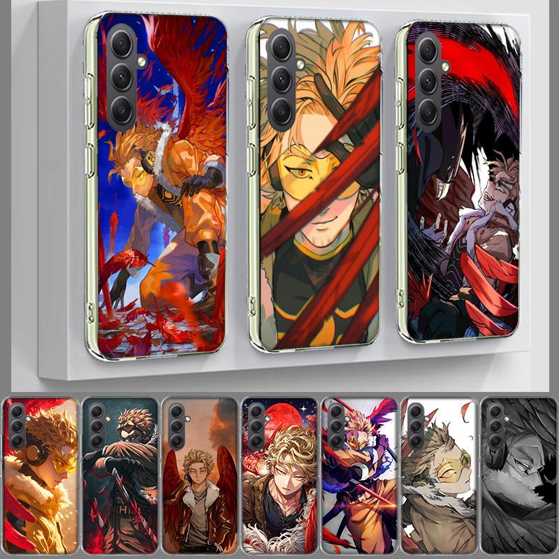 Anime MHA Hawks BNHA Phone Case for Samsung A17 A37 A57 A07 A16 A26 A36 A56 A06 A02S A12 A22 A32 A52S A04S A14 A24 A34 A54 A03 A
