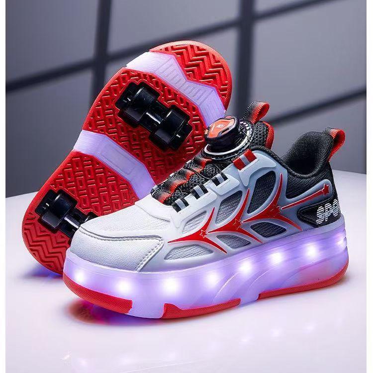 Trendy Kids' Dual-Wheel Roller Shoes - New Detachable Skating Shoes for Boys and Girls