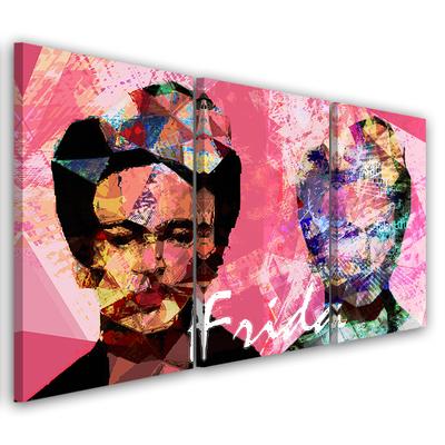 Three Piece Picture Canvas Print Frida Kahlo