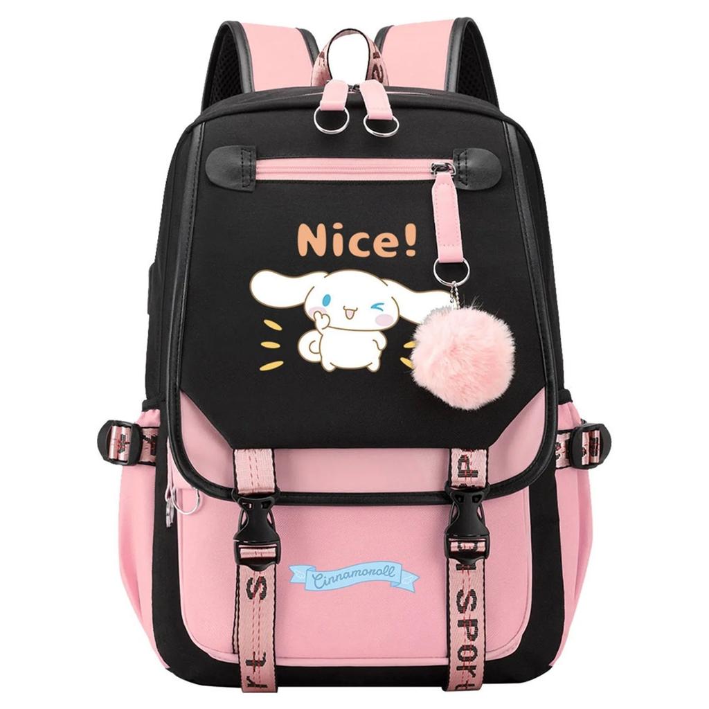 Big-Eared Puppy Cartoon Periphery Korean Version Of Junior High School Cute Large-Capacity Load Reduction Backpack