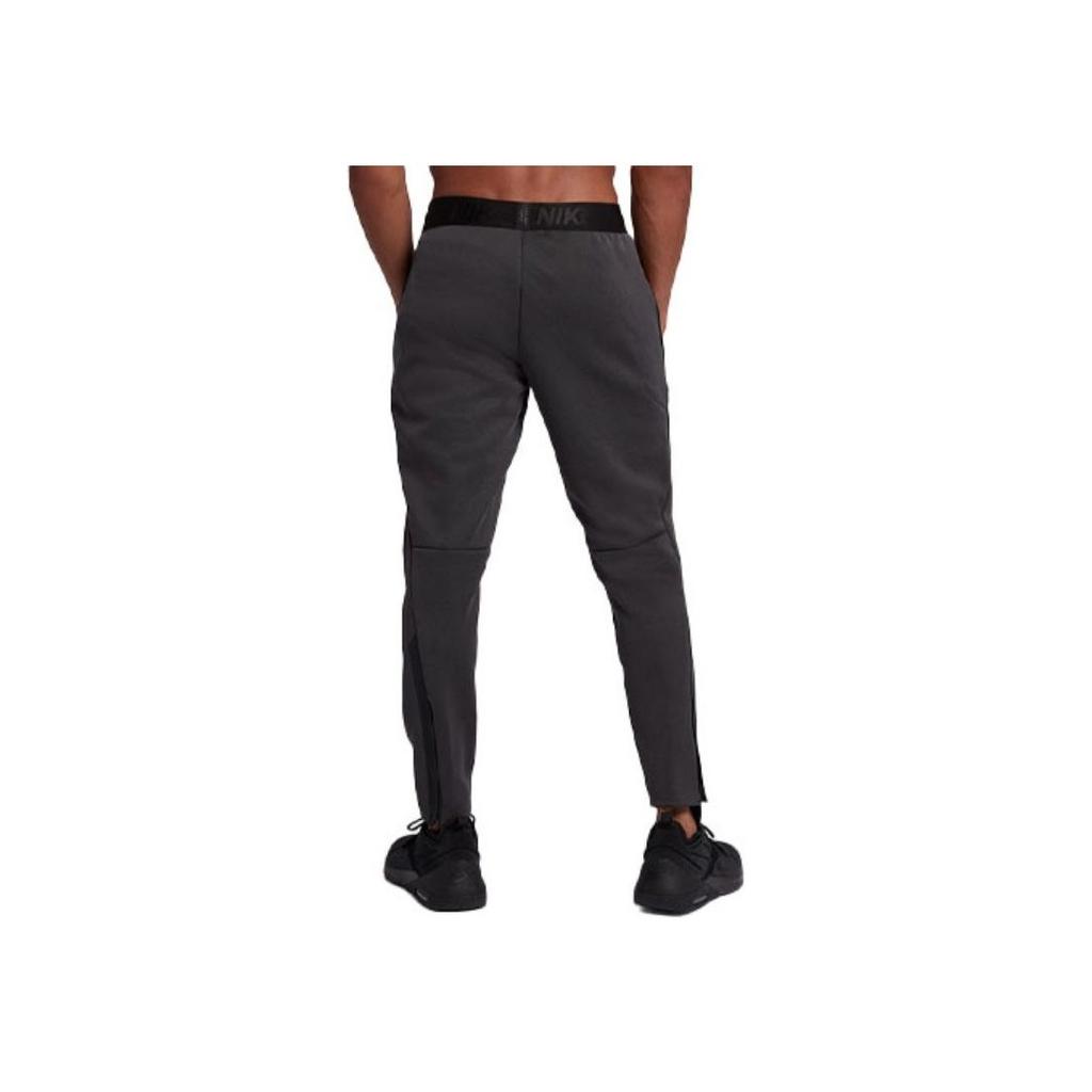 Nike Therma Logo Tapered Running Training Pants Men Bottoms Grey 932270-060