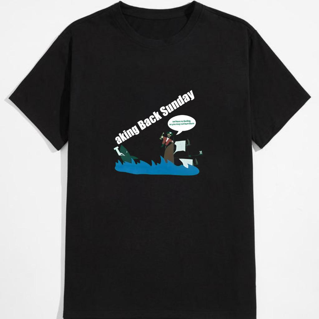 Vintage Taking Back Sunday Band unisex T-Shirt Black Unisex Tee S-5XL Emo Rock Music Fa