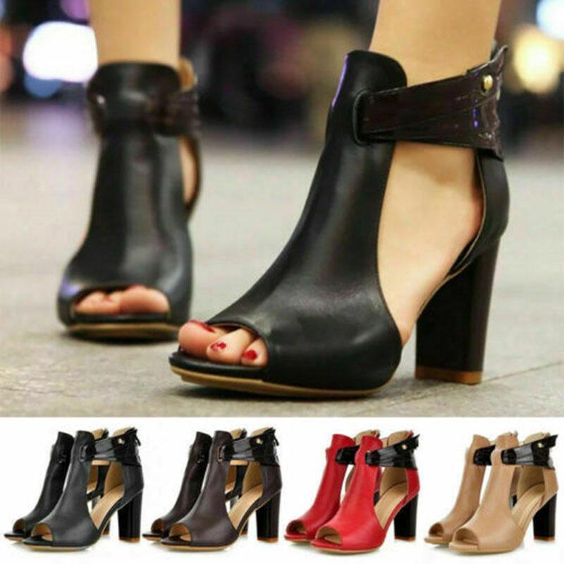 Stylish Ladies Party Dress Shoes With Ankle Strap And Peep Toe Design