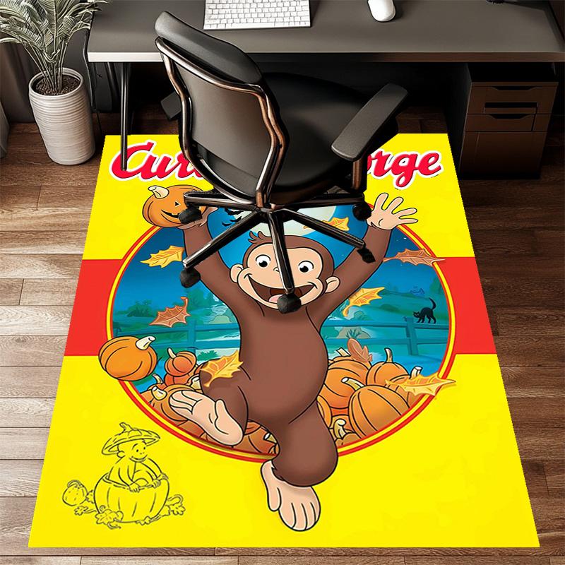 1pc Curious George (5) Design Printed Area Rug Carpet for Bedroom Living Room Home Decor Rugs Mat Non Slip Mat Rug for Bedside