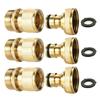 3Pcs/Set 3/4 Inch Brass Quick Fit Connector Part for Garden Hose Pressure Washer