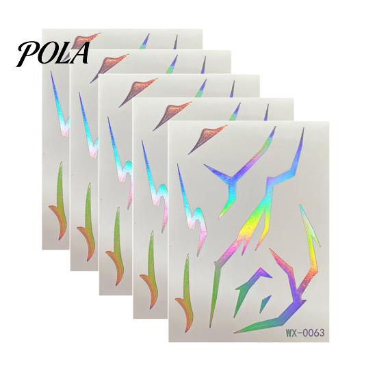 5 Sheets Holographic Lightning Tattoos, Waterproof Flash Temporary Stickers, Full Color Body Art for Festival Party Sale Goods