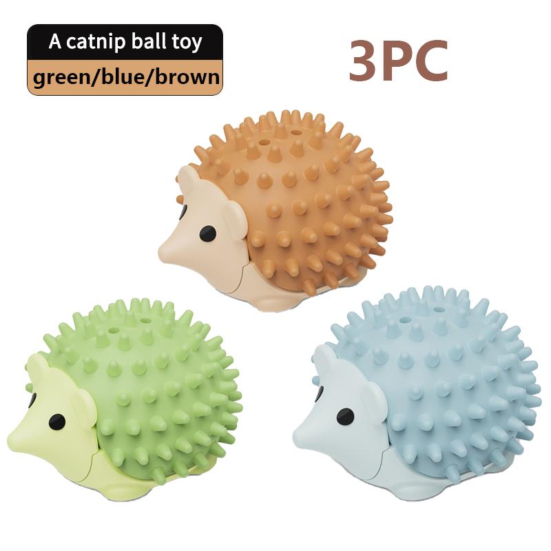 Natural Catnip Ball Hedgehog Style Wall Stick Ball Toy Claw Board Snack Healthy Natural Promote Digestion of Cat Snacks