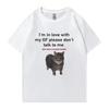 I Love My Girlfriend Funny Cat Crew Neck TShirt Summer Casual Unisex Plus Size Top Neutral Loose Tee WOMEN And Unisex TShirt
