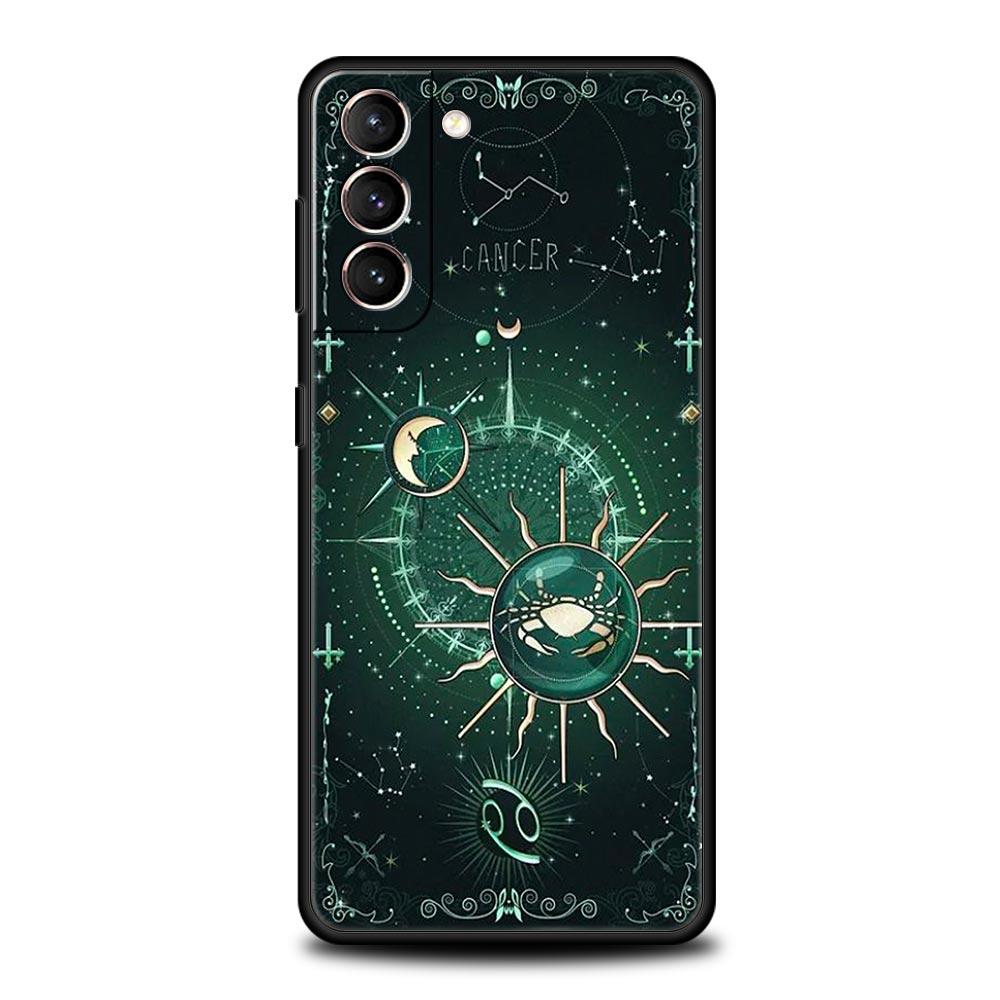 Constellation Phone Case For Samsung Galaxy S26 Ultra S25 Plus S24 FE S23 S22 5G S21 S20 Cover Black Soft