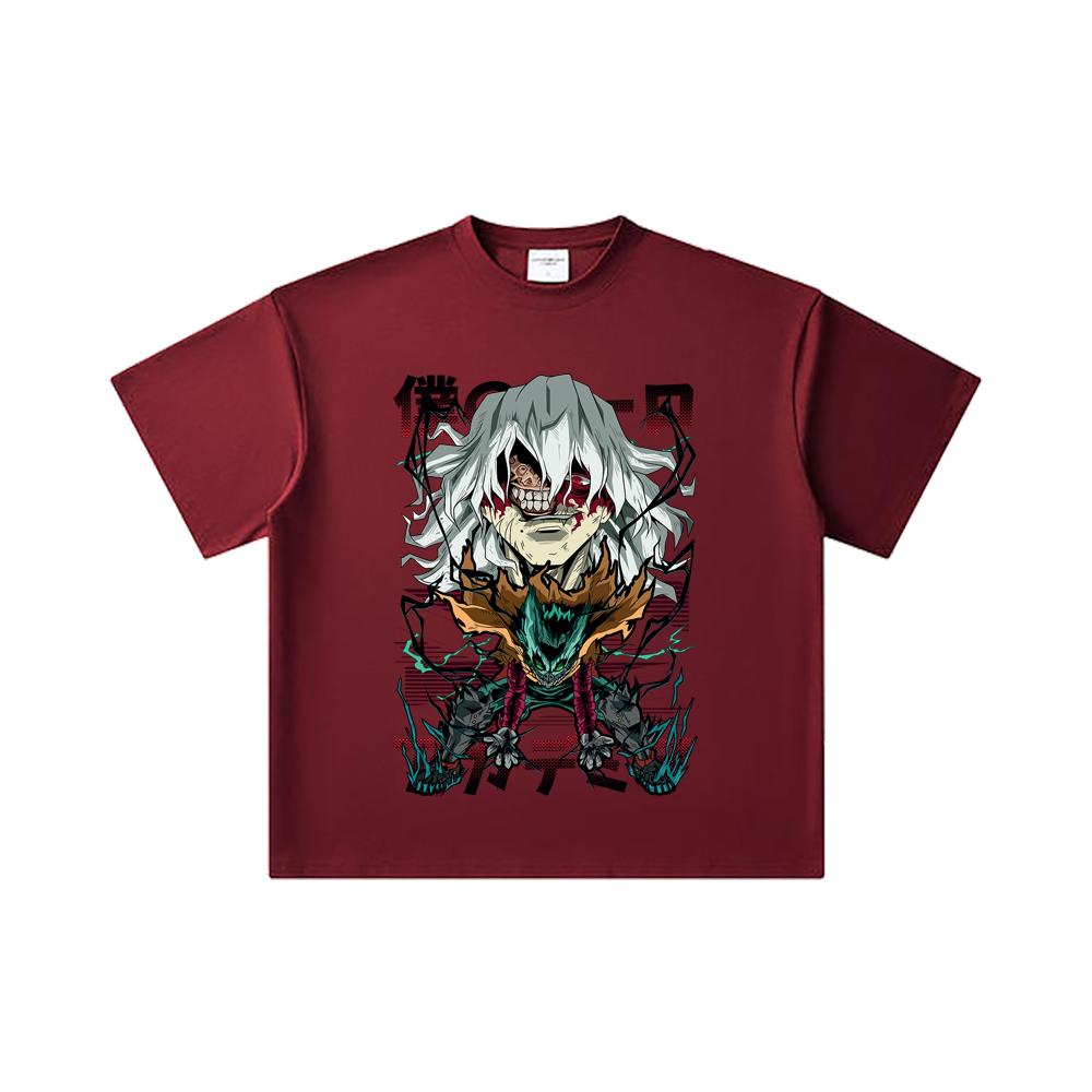 260 GSM Double Yarn 32 Count 100% Cotton My Hero Academia V9 Shigaraki Print Unisex Heavy Cotton T Shirt