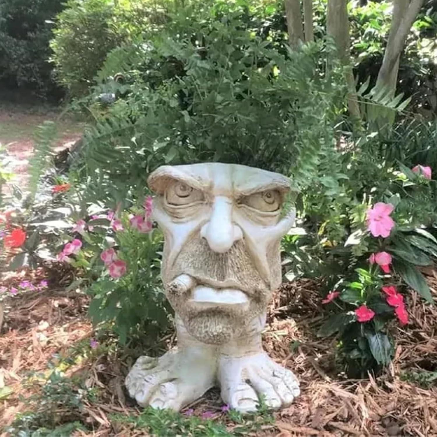 

Забавный декоративный элемент из смолы для кашпо One Size