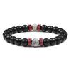 Vintage Black Natural Stone Wooden Beads Men Elastic Bracelet Ethinc Meditation Bangles Yoga Prayer Jewelry Homme Erkek Bileklik