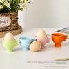 Eierbecher Erhöhter Boden Einfarbig Rutschfester Griff Guter Halt Make-up Schwamm Halter Mini Frühstück Keramik Eierhalter Esszimmer
