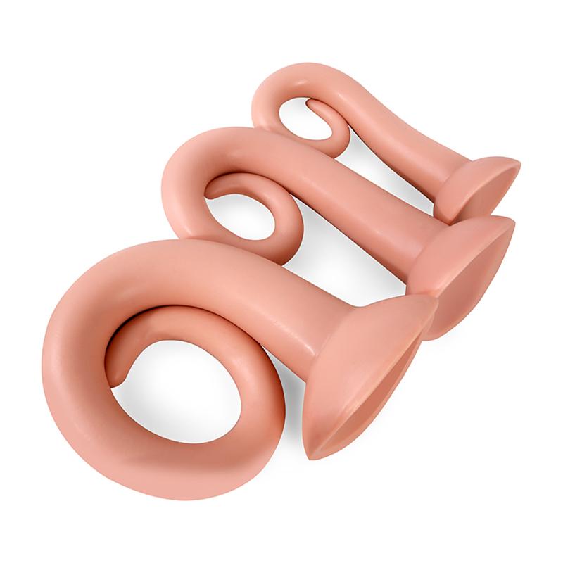 Silikonový anální kolík ocasní anální dilatátor Sexuální hračky pro dospělé Big Dildo s Sucker Fisting Realistický penis Gay BDSM Pegging Slave