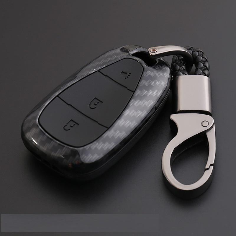 Interior Mouldings CARBON FIBER ABS CAR REMOTE KEY BAG HOLDER CASE FOR CHEVROLET MALIBU EQUINOX CRUZE CAMARO 2016 2017 2018 ACCE