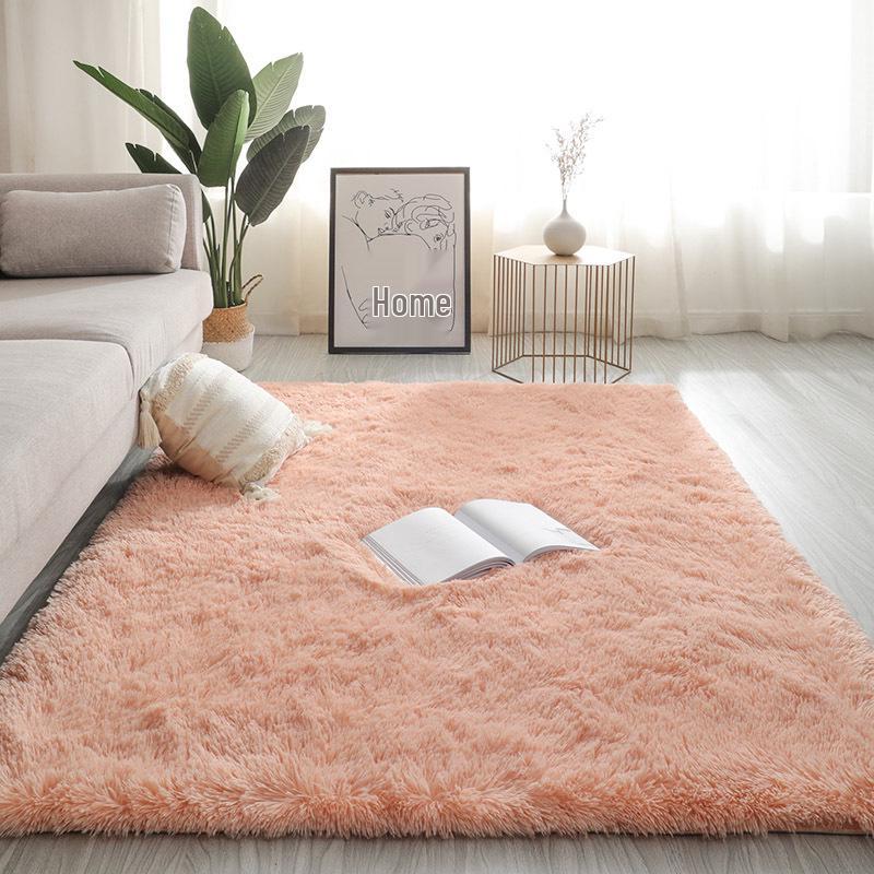 Trendy Plush Bedroom Carpet & Bedside Mat for Girls