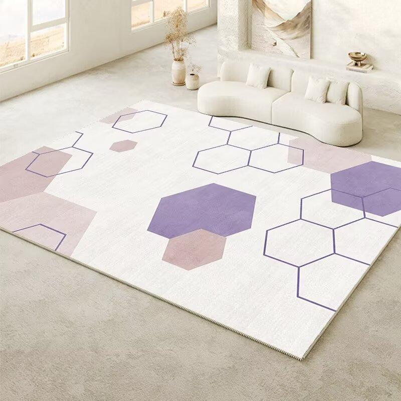 Modern Geometric Large Area Carpets for Living Room Simple Style Soft Washable Home Rug Bedroom Tatami Non-slip Baby Mat Flannel