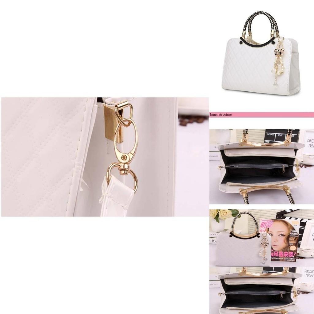 Fashionable Pu Leather Shoulder Bag With High Capacity And Rhombus Design For Women