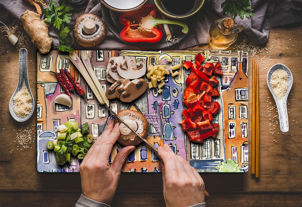 GLASS CUTTING BOARD 52x30 CITY