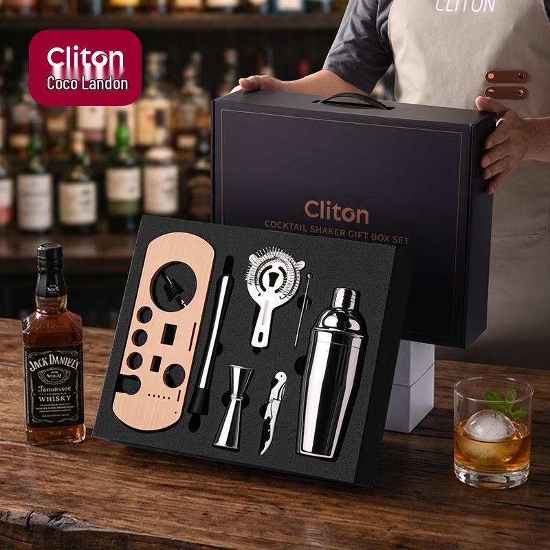 CLITON 304 Stainless Steel 16-Piece Cocktail Shaker Set