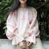 Johnature Women Vintage Print Floral T-Shirts Tops Spring O-Neck Flace Sleeve Chinese Style Female T-Shirts