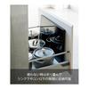 Yamazaki Jitsugyo 4923 Folding Gas Stove Cover, Wide, Black, Approx. W54.5XD33.5XH7.2cm (when used), Compatible with Tower 2 Burner Build-in Gas