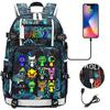 Teenager Student Backpack USB Charging 16 Rhythm Box Print Large Capacity Travel Daypack for Boys Girls