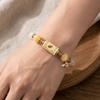 Stainless Steel Beaded Stretch Bracelet Sunflower Bee Pendant Hand Chain Charm Bracelet  Garden