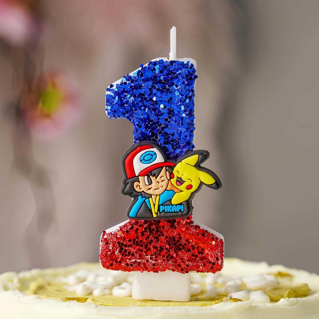 Number Candles 0-9 Set for Birthday Decorations, Baking Supplies for Kids Party