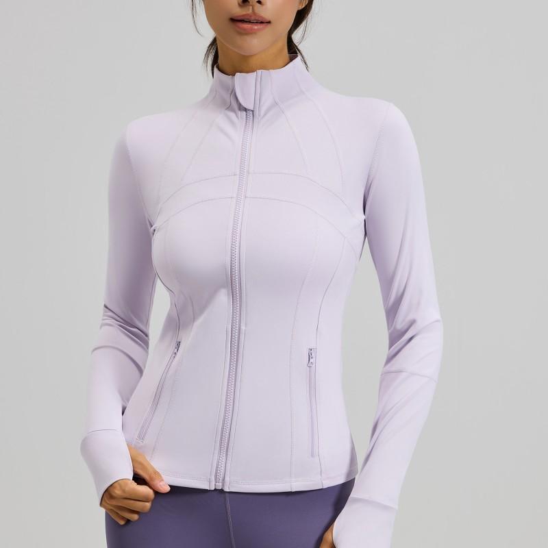 Womens Breathable Stretch Fitness Jacket With Pockets Running Cycling Yoga Fall