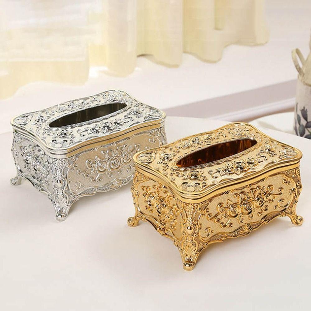 Rectangle European Style Tissue Boxes Large Capacity Napkin Extraction Box Paper Boxes for Home